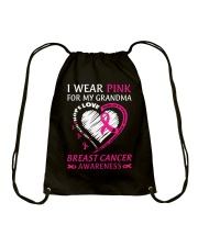 Breast Cancer Awareness Heart I Wear Pink For My Grandma Family Courage Drawstring Bag tile