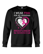 Breast Cancer Awareness Heart I Wear Pink For My Grandma Family Courage Crewneck Sweatshirt tile