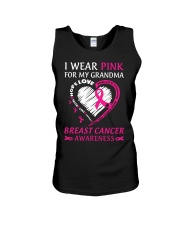 Breast Cancer Awareness Heart I Wear Pink For My Grandma Family Courage Unisex Tank tile