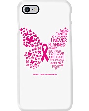 Breast Cancer Awareness Is A Journey I Never Planed But Choose To Love Life And Fight Butterflies Phone Case tile