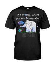 Autism Awareness Elephant In A World Where You Can Be Anything Be Kind Premium Fit Mens Tee tile