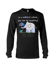 Autism Awareness Elephant In A World Where You Can Be Anything Be Kind Long Sleeve Tee tile