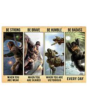 Veteran Gift Airborne US Army Be Strong Be Brave Be Humble Be Badass 36x24 Poster front