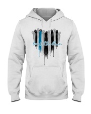 Police Gift Paw Heart Back The Blue Hooded Sweatshirt tile