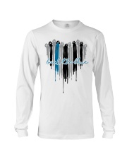 Police Gift Paw Heart Back The Blue Long Sleeve Tee tile
