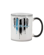 Police Gift Paw Heart Back The Blue Color Changing Mug tile