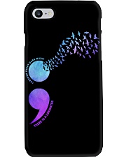Suicide Prevention Awareness Moon There Is A Lorighter Through Every Dark Night Phone Case tile