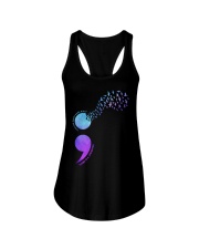 Suicide Prevention Awareness Moon There Is A Lorighter Through Every Dark Night Ladies Flowy Tank tile