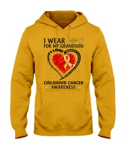Childhood Cancer Awareness I Wear Gold For My Grandson Support Love Hooded Sweatshirt tile