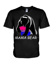 LGBT Bisexual Gift Mama Bear V-Neck T-Shirt tile