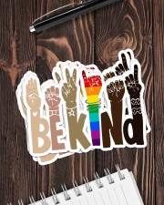 LGBT Pride Gift Hands Be Kind Sticker - 6 pack (Horizontal) aos-sticker-6-pack-horizontal-lifestyle-front-05