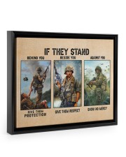 If They Stand Behind You Beside You Veteran Strong Floating Framed Canvas Prints Black tile