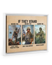 If They Stand Behind You Beside You Veteran Strong Floating Framed Canvas Prints White tile