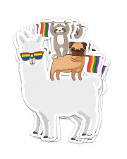 LGBT Pride Gift Sheep Dog And Sloth Sticker tile