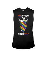 LGBT Pride Gift Jesus Believe In Yourself Sleeveless Tee tile