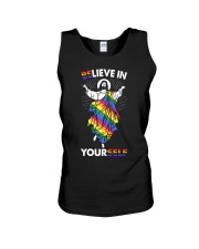 LGBT Pride Gift Jesus Believe In Yourself Unisex Tank tile