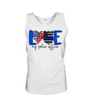 Love My Police Officer USA Flag Unisex Tank tile