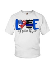 Love My Police Officer USA Flag Youth T-Shirt tile