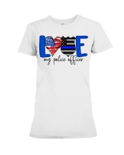 Love My Police Officer USA Flag Premium Fit Ladies Tee tile