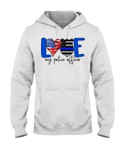 Love My Police Officer USA Flag Hooded Sweatshirt tile