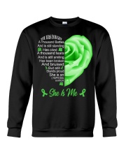 Lymphoma Cancer She Has Fought A Thousand Battle Crewneck Sweatshirt tile
