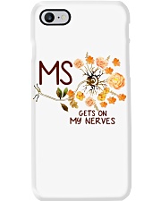 Multiple Sclerosis Awareness Flowers MS Gets On My Nerves Phone Case tile
