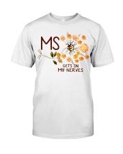 Multiple Sclerosis Awareness Flowers MS Gets On My Nerves Premium Fit Mens Tee tile