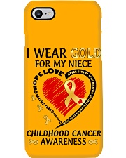 Childhood Cancer Awareness I Wear Gold For My Niece Faith Courage Love Phone Case tile