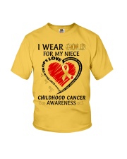 Childhood Cancer Awareness I Wear Gold For My Niece Faith Courage Love Youth T-Shirt tile