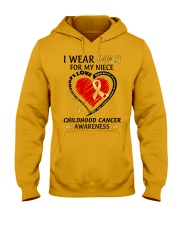 Childhood Cancer Awareness I Wear Gold For My Niece Faith Courage Love Hooded Sweatshirt tile