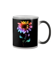 Autism Awareness Gift Colorful Sunflower Be Kind Color Changing Mug tile