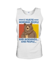 Animal Lover Bear Coffee I Hate Morning People And Mornings Unisex Tank tile