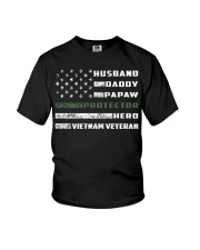 Veteran Gift For Husband Daddy Papaw Protector Hero Vietnam Veterans Youth T-Shirt tile
