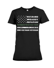 Veteran Gift For Husband Daddy Papaw Protector Hero Vietnam Veterans Premium Fit Ladies Tee tile