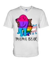 LGBT Pride Gift Mama Bear V-Neck T-Shirt tile