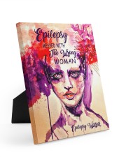 Epilepsy Awareness Messed With The Wrong Woman Easel-Back Gallery Wrapped Canvas tile
