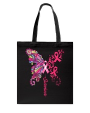 Breast Cancer Awareness Survivor Butterfly Tote Bag tile