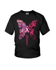 Breast Cancer Awareness Survivor Butterfly Youth T-Shirt tile