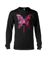 Breast Cancer Awareness Survivor Butterfly Long Sleeve Tee tile