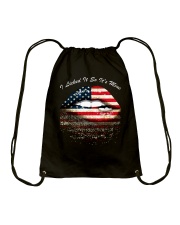 Peace Love Gift Lips I Licked It So It's Mine Drawstring Bag tile