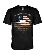 Peace Love Gift Lips I Licked It So It's Mine V-Neck T-Shirt tile