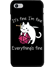 Cat Lover Funny Cat It's Fine I'm Fine Everything's Fine Phone Case tile
