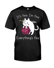 Cat Lover Funny Cat It's Fine I'm Fine Everything's Fine Premium Fit Mens Tee tile
