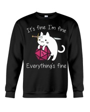 Cat Lover Funny Cat It's Fine I'm Fine Everything's Fine Crewneck Sweatshirt tile