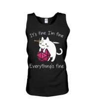 Cat Lover Funny Cat It's Fine I'm Fine Everything's Fine Unisex Tank tile