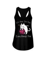 Cat Lover Funny Cat It's Fine I'm Fine Everything's Fine Ladies Flowy Tank tile