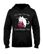 Cat Lover Funny Cat It's Fine I'm Fine Everything's Fine Hooded Sweatshirt tile