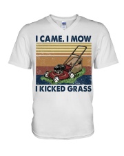 Lawn Mower I Came I Mow I Kicked Grass V-Neck T-Shirt tile
