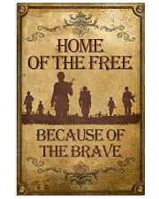 Gift For Veteran Home Of The Free Because Of The Brave 11x17 Poster front