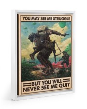 You May See Me Struggle Veteran Floating Framed Canvas Prints White tile